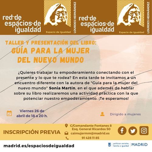 Presentación y taller del libro: "Guía para la mujer del nuevo mundo"